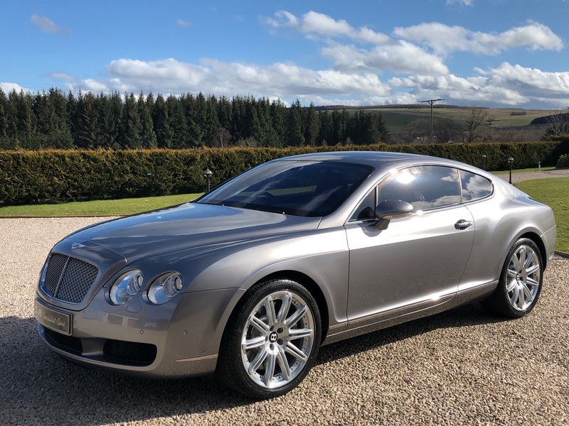 View BENTLEY CONTINENTAL *SOLD* GT MULLINER. SILVER TEMPEST WITH BLACK. LOW MILES PERFECT HISTORY, 20'' FORGED SPLIT RIMS.