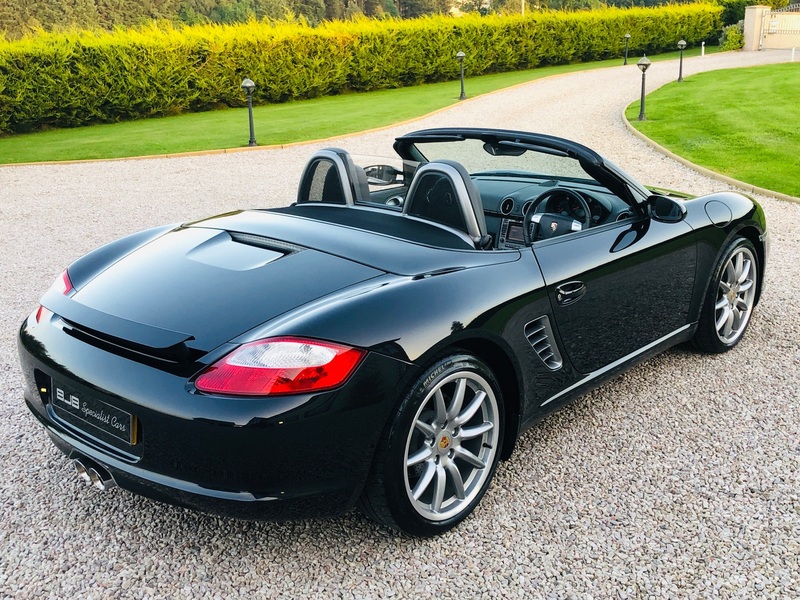 View PORSCHE BOXSTER *SOLD* BASALT BLACK WITH GREY LEATHER, HIGH SPEC, OWNED 12 YEARS, LOW MILES, FSH, 8 SERVICES.