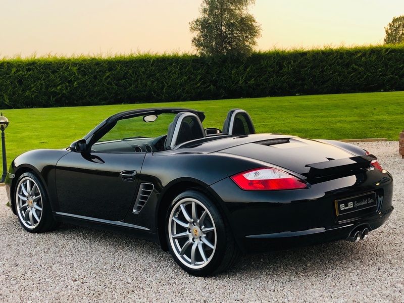 View PORSCHE BOXSTER *SOLD* BASALT BLACK WITH GREY LEATHER, HIGH SPEC, OWNED 12 YEARS, LOW MILES, FSH, 8 SERVICES.